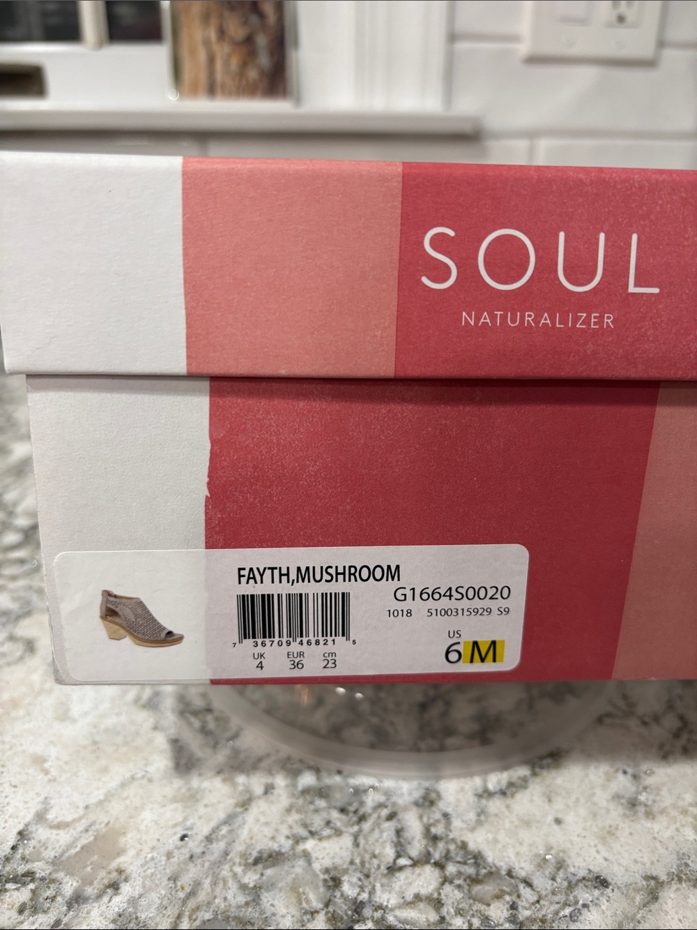 SOUL Naturalizer Taupe Perforated Wedge Bootie with Wood-Look Heel - Picture 5 of 5
